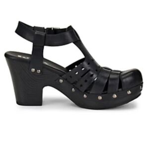 Korks Augustine Closed Toe Clog Boho Heels 9 40